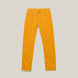 Hemmed- 5-Pkt Straight Fit - Italian 14 Wale Corduroy - Straw