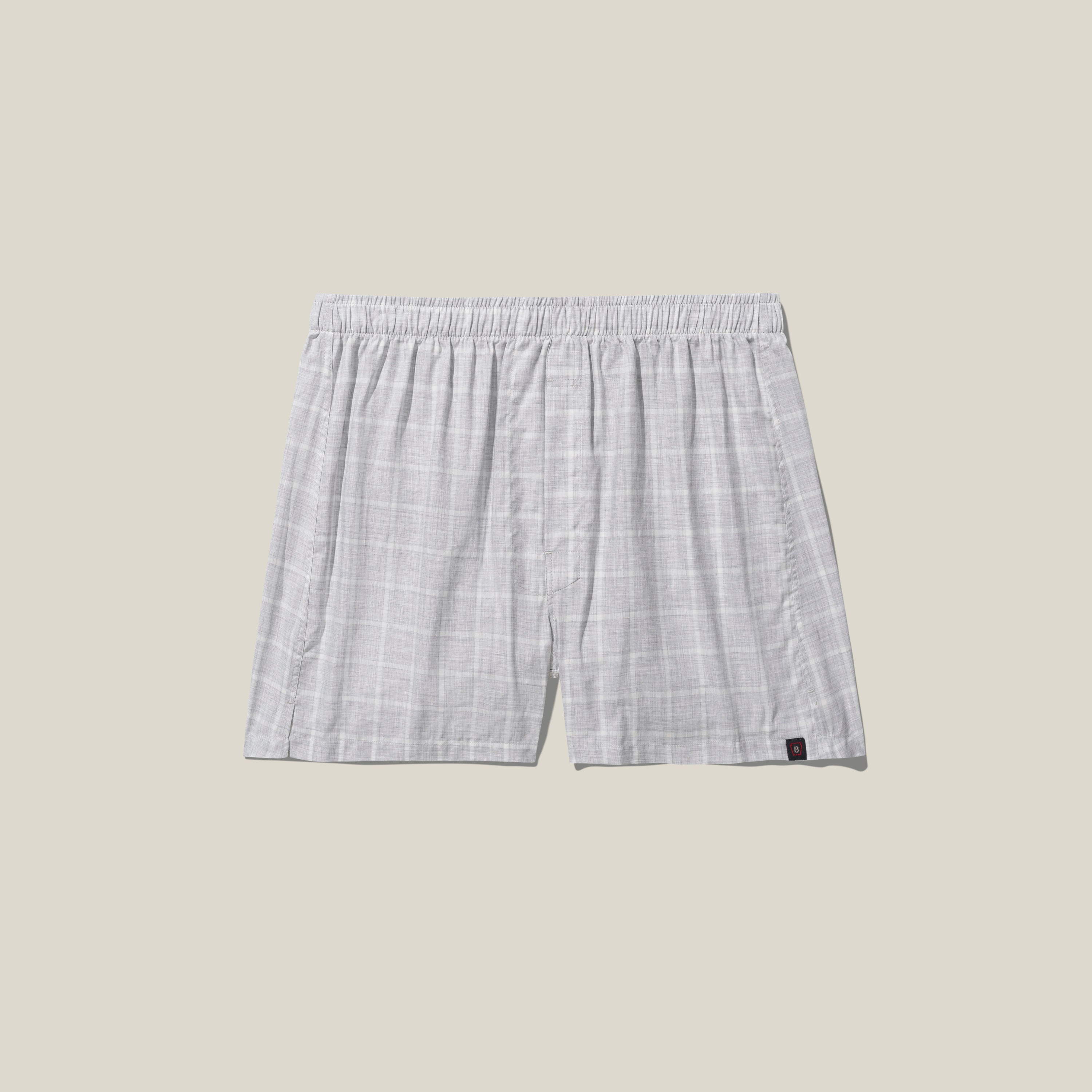 Classic Fit Boxer - Heather Grey Windowpane Print