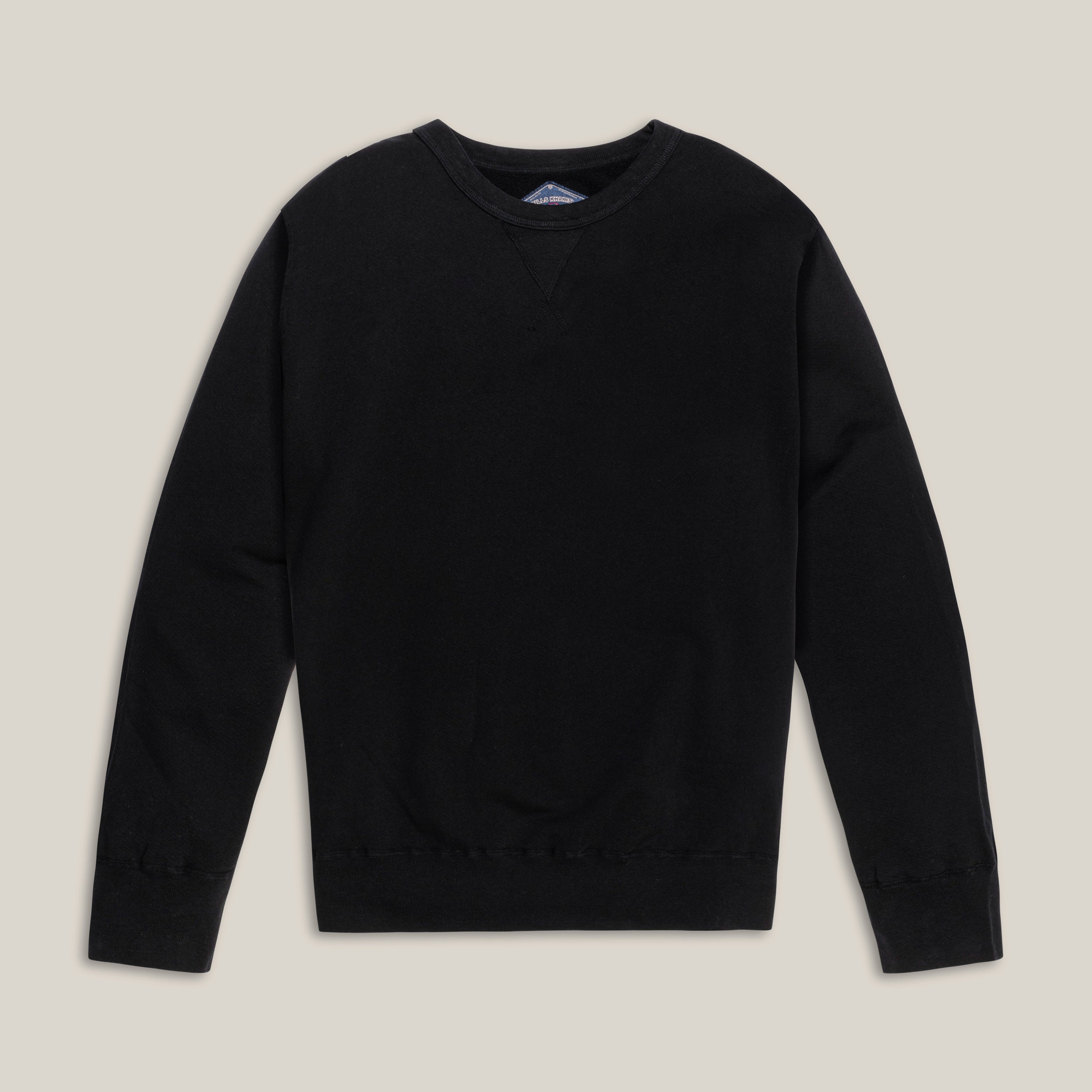 Classic Fit Long Sleeve Crew Sweatshirt – Black