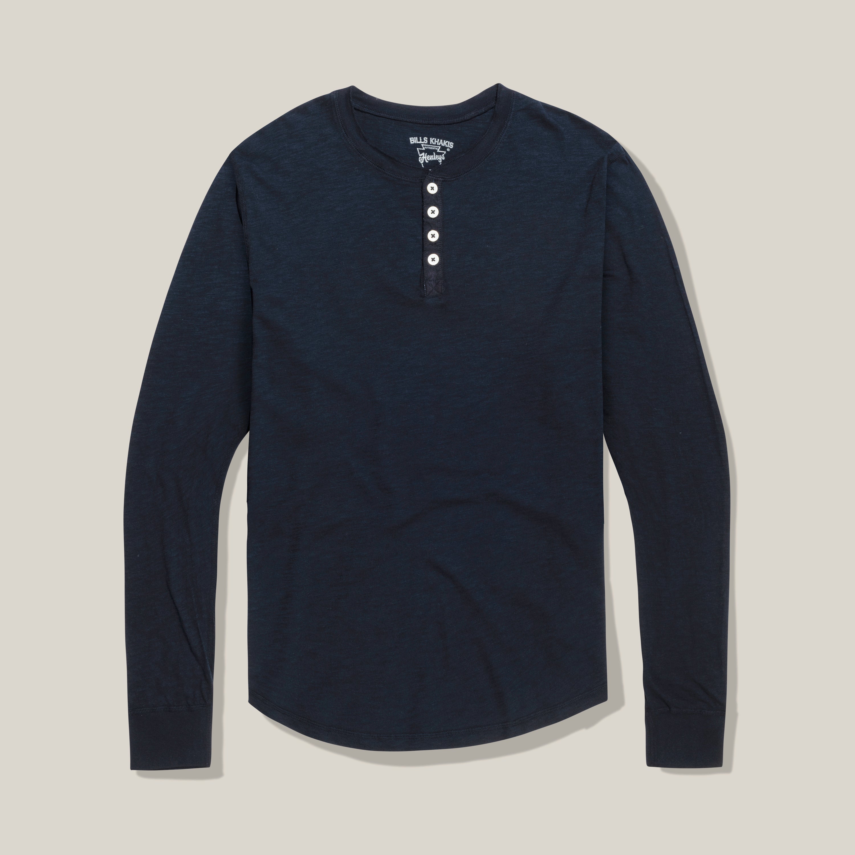 Lightweight Slub Cotton Henley – Standard Fit