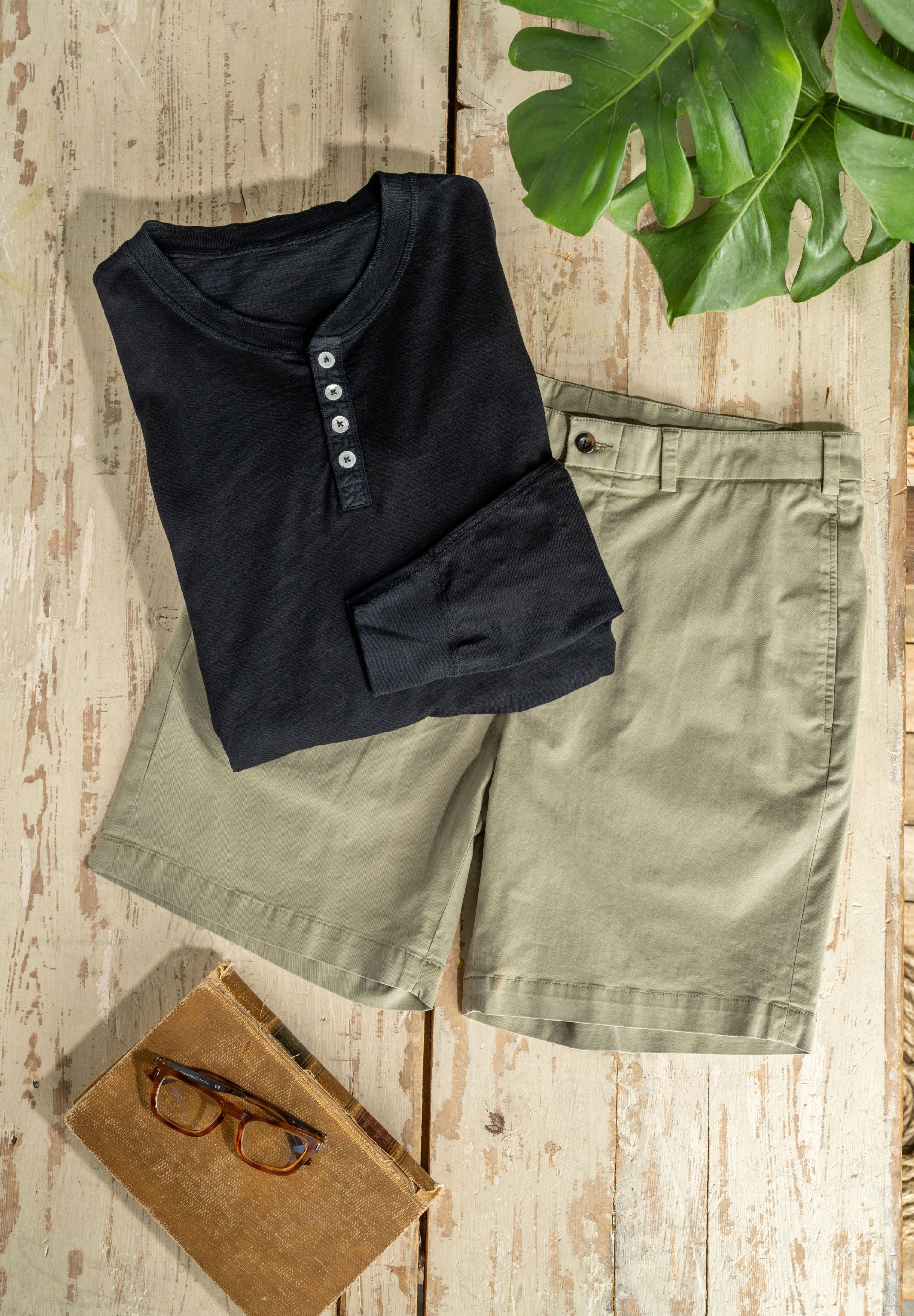 Lightweight Slub Cotton Henley – Standard Fit