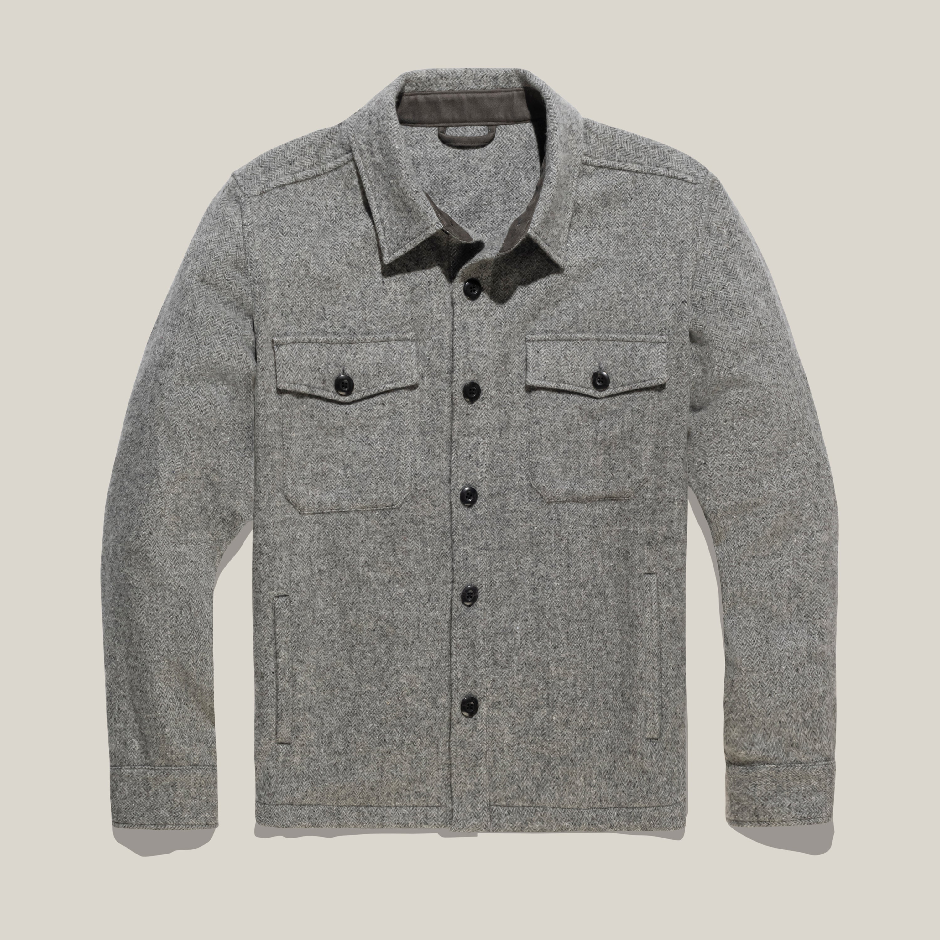 Shirt Jacket – Classic Fit – Wool Herringbone